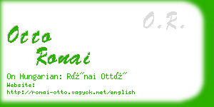 otto ronai business card